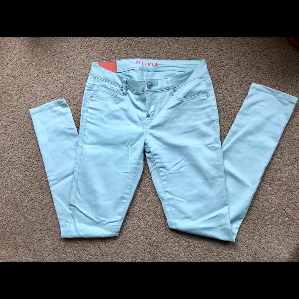 dELiA’s Olivia Light Mint Skinny Jeggings